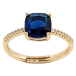 Кольцо Xuping Позолота 18K Синий фианит на дорожке циркония фото №1
