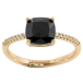 Кольцо Xuping Позолота 18K Черный фианит на дорожке циркония фото №1