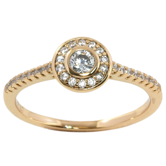 Кольцо Xuping Позолота 18K Инкрустация цирконием фото №1