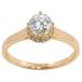 Кольцо Xuping Позолота 18K Фианит в обрамлении циркония фото №1