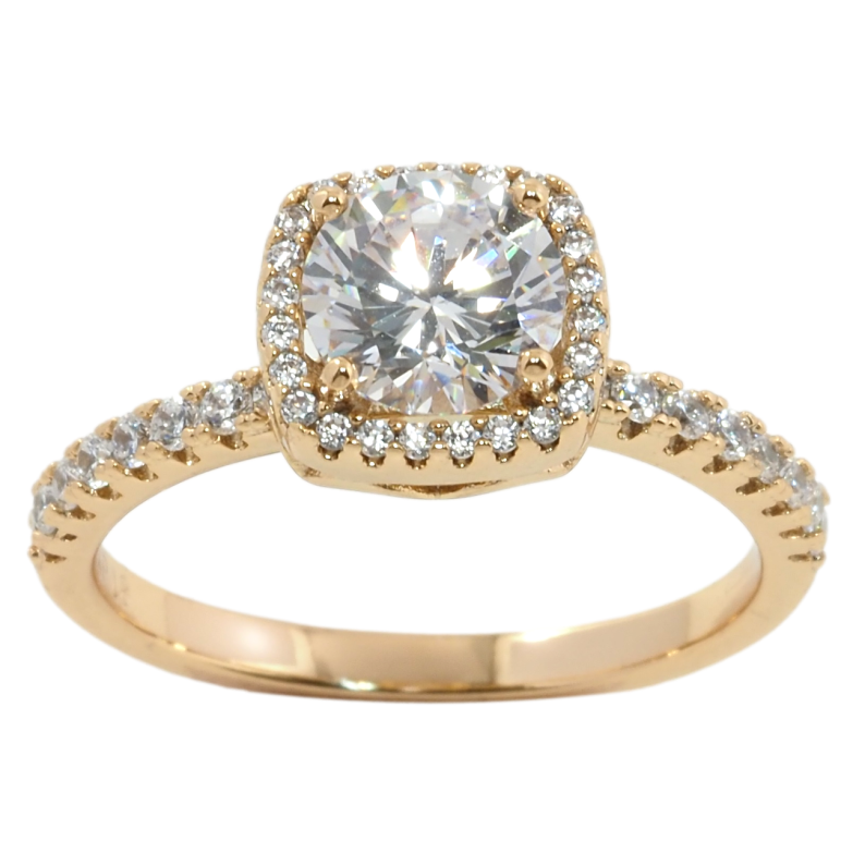 Каблучка Xuping Позолота 18K Інкрустація цирконієм і фіанітом фото №1