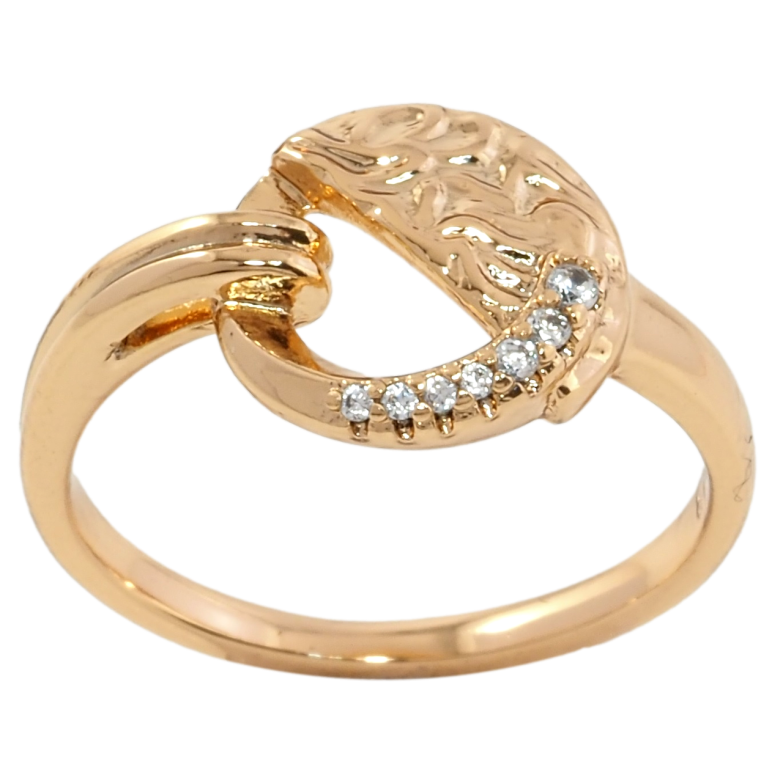 Каблучка Xuping Позолота 18K Візерунок з цирконієм фото №7