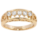 Кольцо Xuping Позолота 18K Резной узор с дорожкой циркония фото №1 Кольцо Xuping Позолота 18K Резной узор с дорожкой циркония фото №1