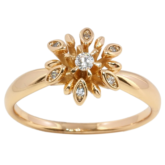 Кольцо Xuping Позолота 18K Цветок с цирконием фото №1
