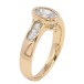 Кольцо Xuping Позолота 18K Фианит с дорожкой циркония фото №2