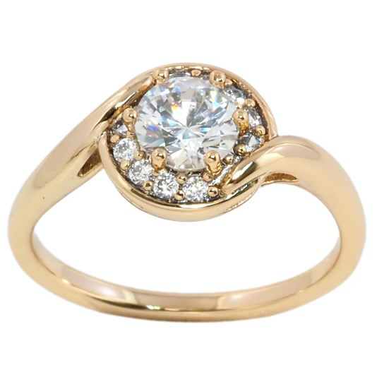 Кольцо Xuping Позолота 18K Инкрустация цирконием фото №1