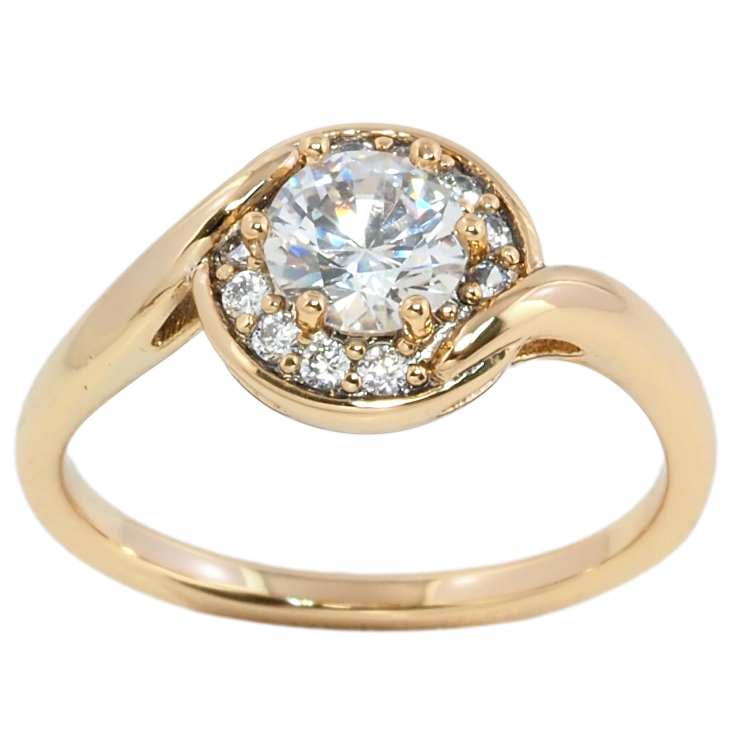 Каблучка Xuping Позолота 18K Інкрустація цирконієм фото №2