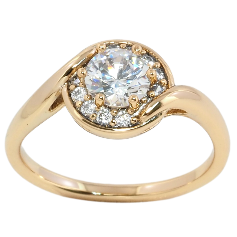 Кольцо Xuping Позолота 18K Инкрустация цирконием фото №1