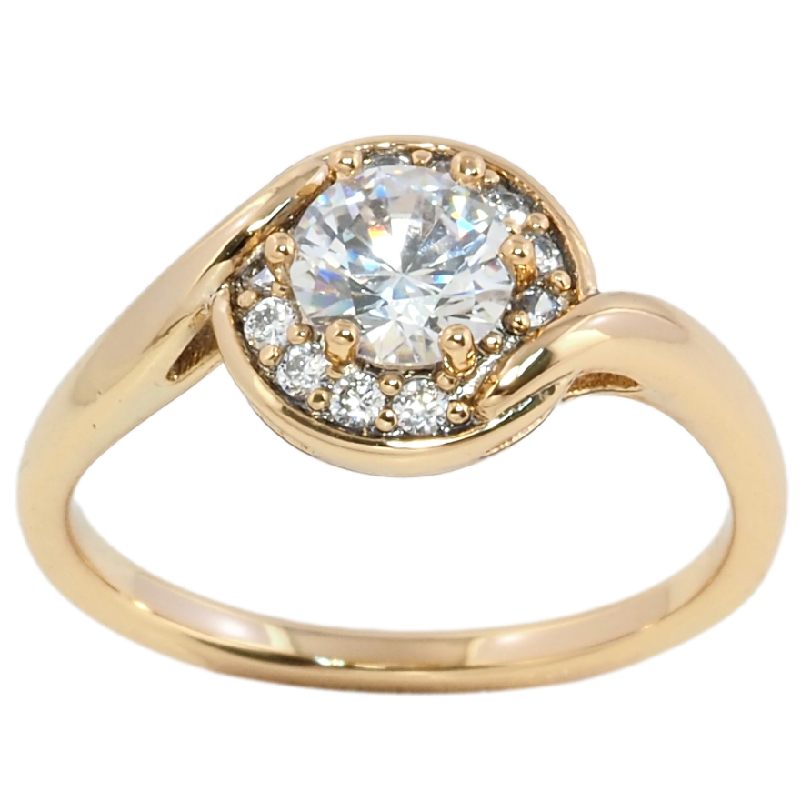 Каблучка Xuping Позолота 18K Інкрустація цирконієм фото №1