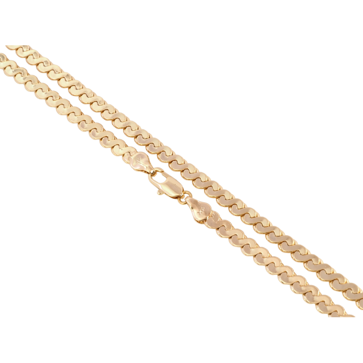 Цепочка Xuping Позолота 18K Плетение Серпантин длина 50см х 4.5мм фото №5 Цепочка Xuping Позолота 18K Плетение Серпантин длина 50см х 4.5мм фото №5