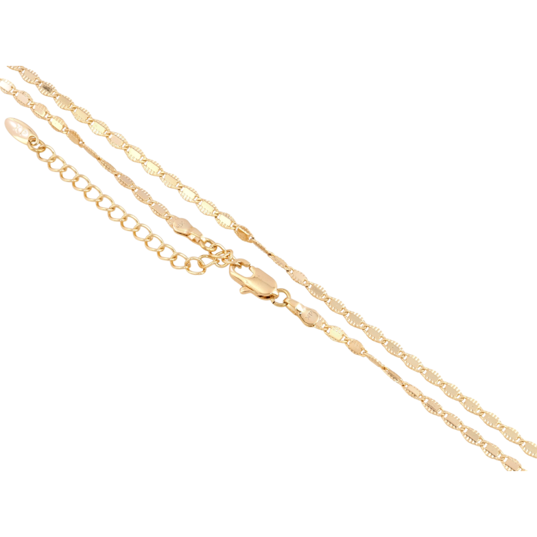 Цепочка Xuping Позолота 18K Плетение Морская цепь с узором, перекрученная длина 45-50см х 2.5мм фото №1