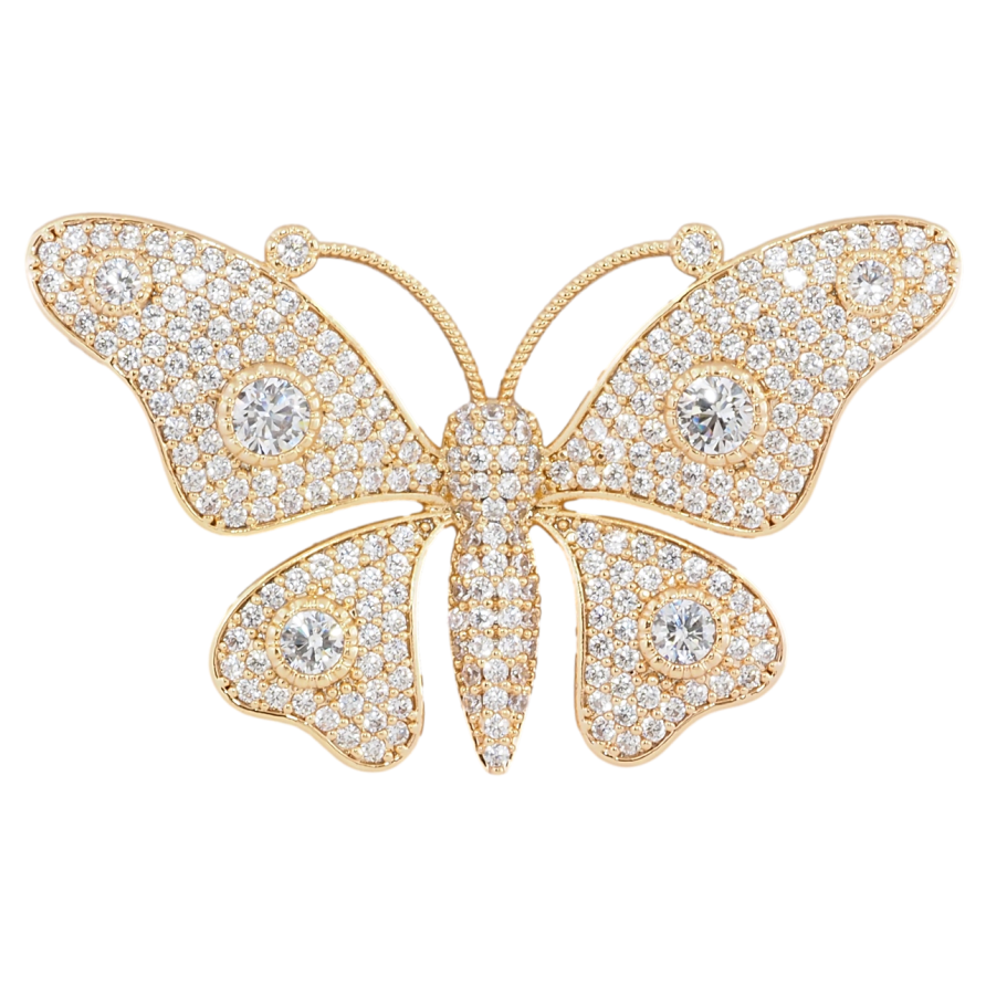 Брошь Xuping Позолота 18K Бабочка инкрустация цирконием фото №1 Брошь Xuping Позолота 18K Бабочка инкрустация цирконием фото №1