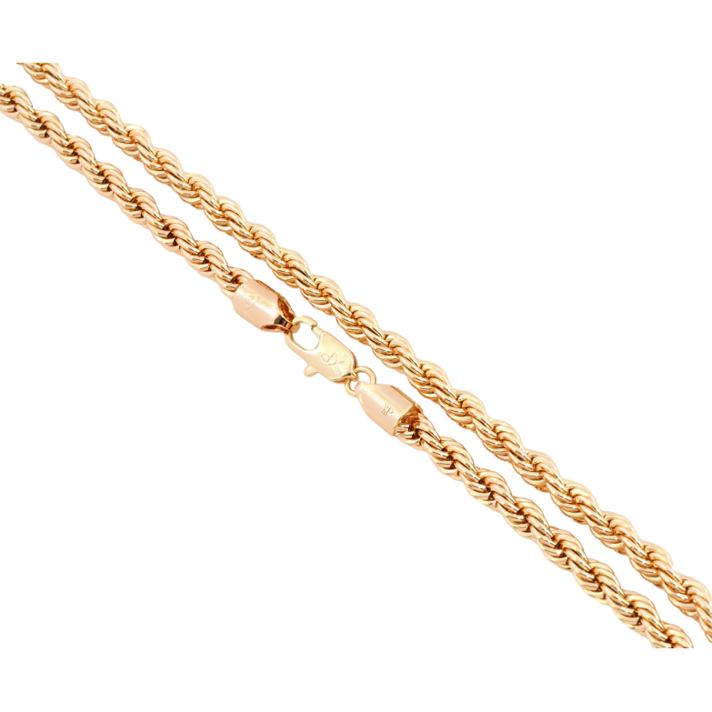 Цепочка Xuping Позолота 18K Плетение Веревка длина 50см х 5мм фото №1