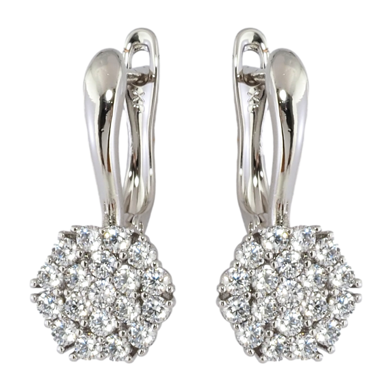 Серьги Xuping Родий английский замок Инкрустация цирконием фото №1