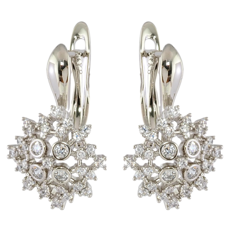 Серьги Xuping Родий английский замок Инкрустация цирконием фото №5 Серьги Xuping Родий английский замок Инкрустация цирконием фото №5