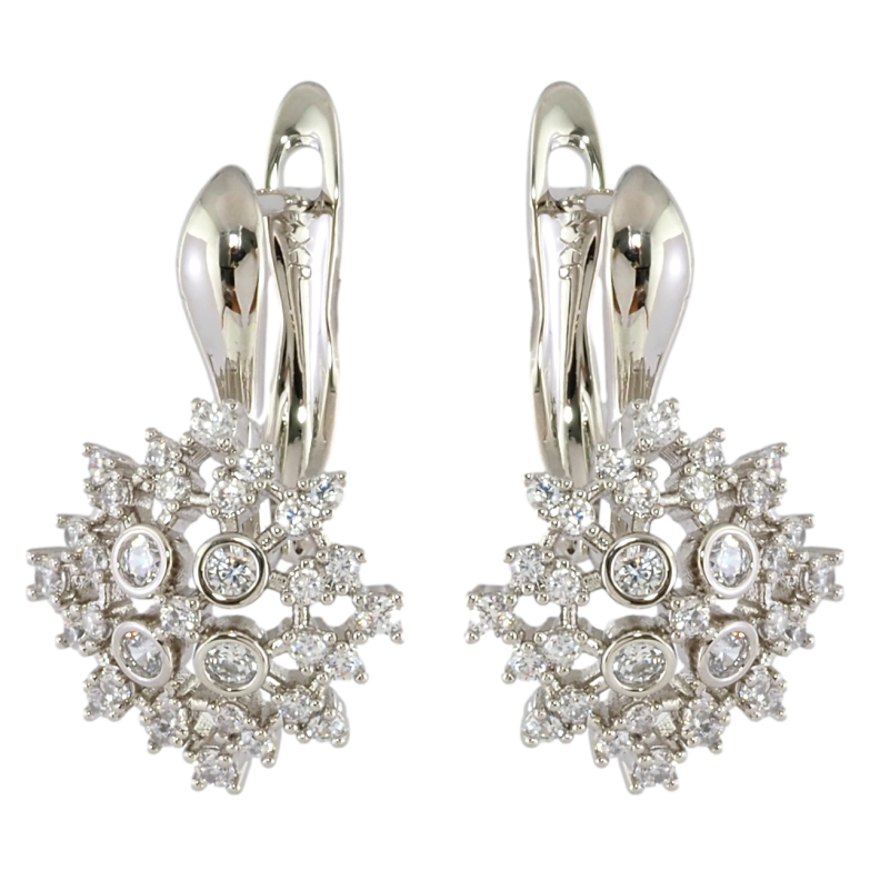 Серьги Xuping Родий английский замок Инкрустация цирконием фото №1 Серьги Xuping Родий английский замок Инкрустация цирконием фото №1