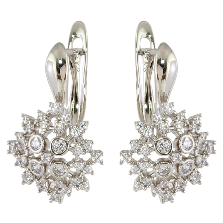 Серьги Xuping Родий английский замок Инкрустация цирконием фото №1 Серьги Xuping Родий английский замок Инкрустация цирконием фото №1