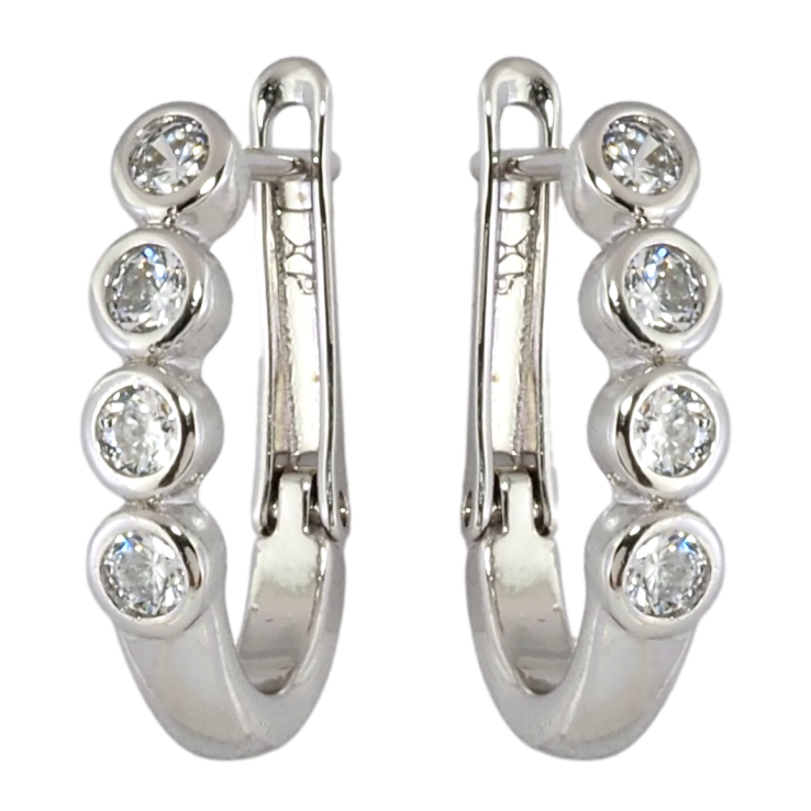 Серьги Xuping Родий английский замок Дорожки циркония фото №22 Серьги Xuping Родий английский замок Дорожки циркония фото №22