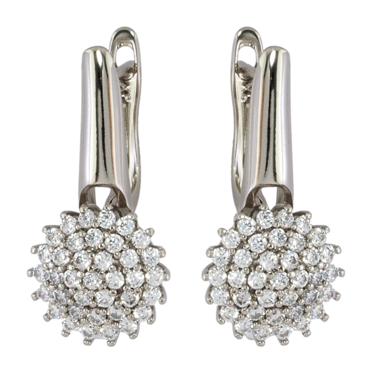 Серьги Xuping Родий английский замок Инкрустация цирконием фото №4 Серьги Xuping Родий английский замок Инкрустация цирконием фото №4