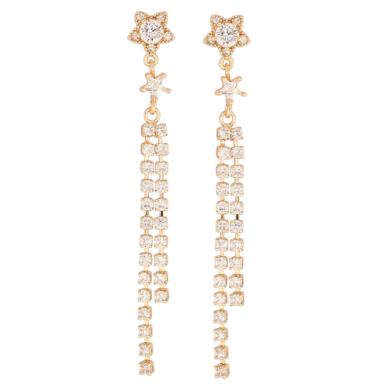 Серьги Xuping M&L Цвет 18K пусеты Кристальные подвески фото №1