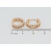Сережки Xuping M&L Колір 18K колечка Римські цифри з бузковими кристалами фото №2