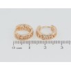 Сережки Xuping M&L Колір 18K колечка Римські цифри з рожевими кристалами фото №2