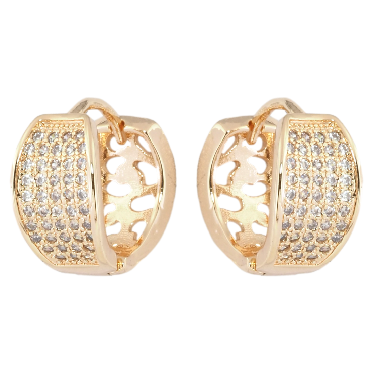 Серьги Xuping M&L Цвет 18K колечки Инкрустация цирконием фото №13