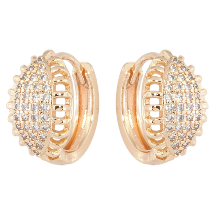 Серьги Xuping M&L Цвет 18K колечки Узор с инкрустацией цирконием фото №7