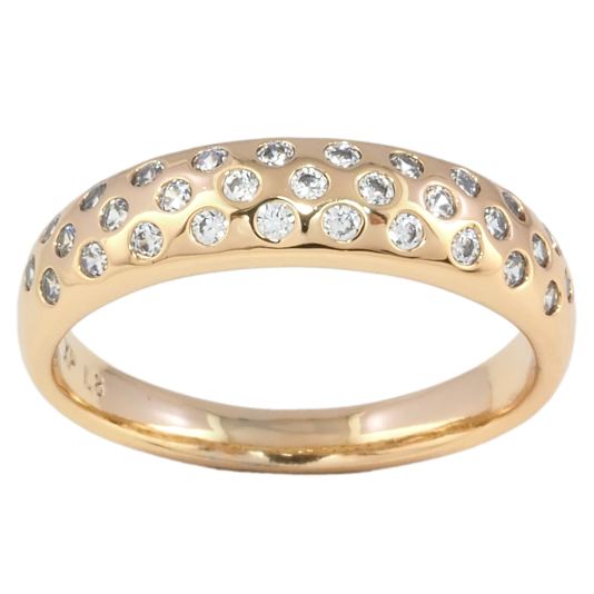 Кольцо Xuping Позолота 18K Инкрустация цирконием фото №1