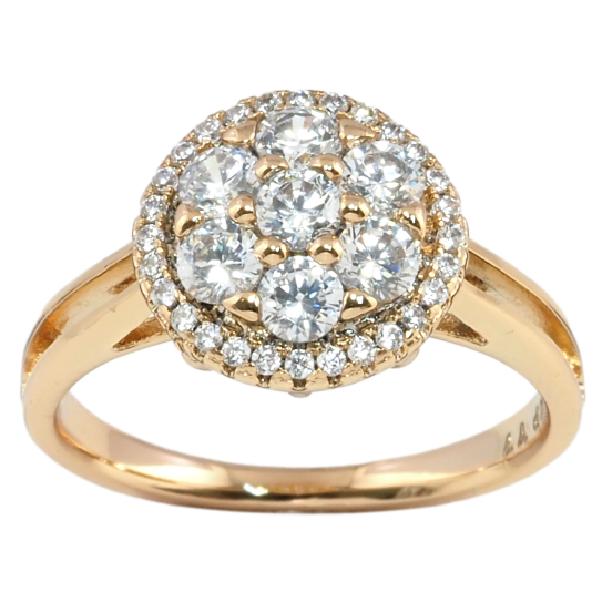 Кольцо Xuping Позолота 18K Инкрустация цирконием фото №1