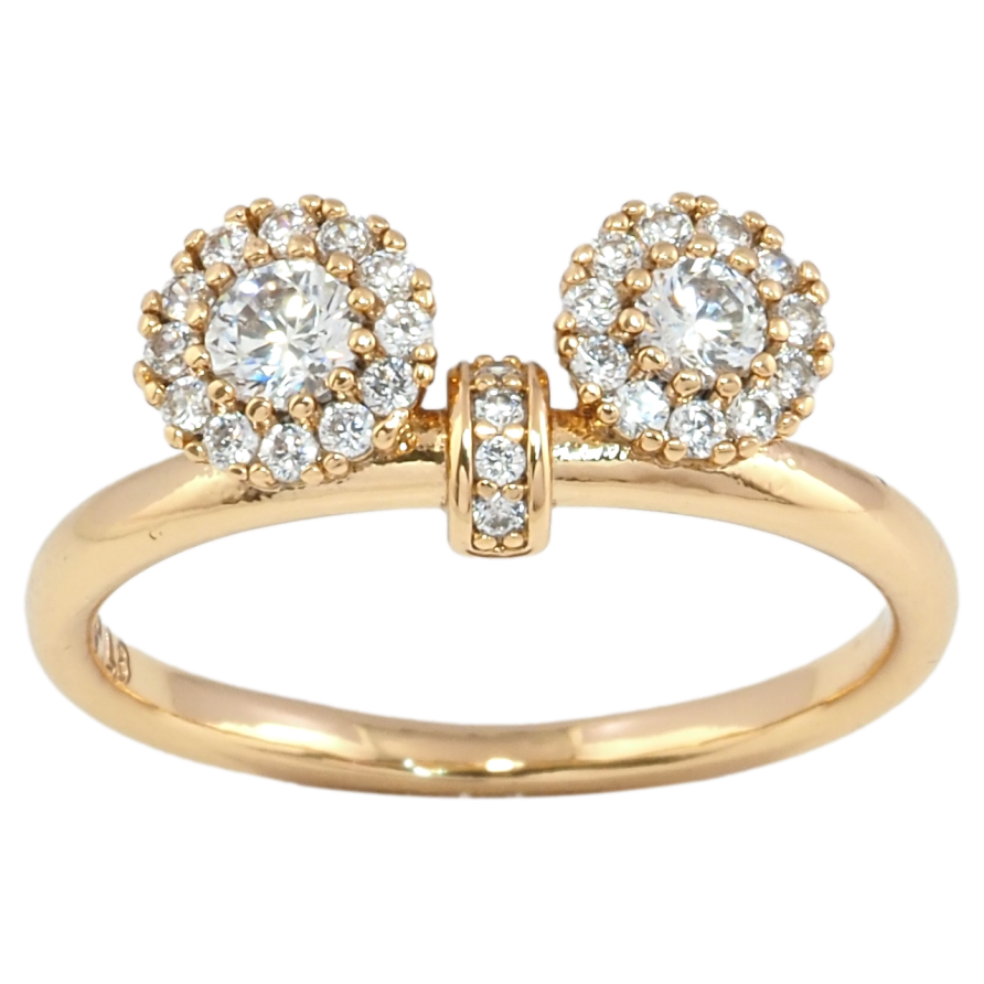 Каблучка Xuping Позолота 18K Декоративний візерунок з цирконієм фото №1