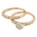 Кольцо Xuping Позолота 18K Двойное кольцо с узором цирконием фото №3 Кольцо Xuping Позолота 18K Двойное кольцо с узором цирконием фото №3