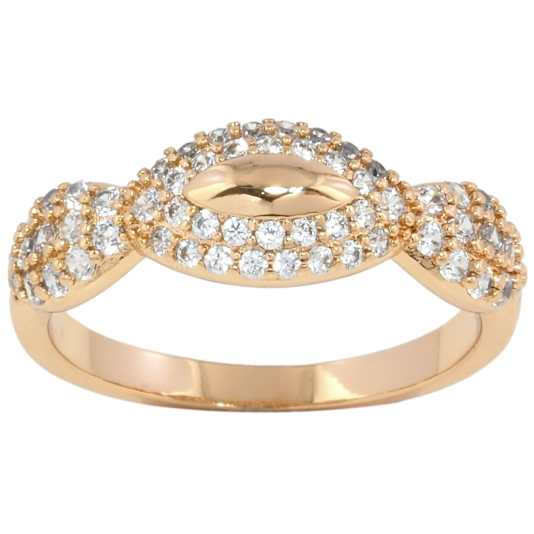 Кольцо Xuping Позолота 18K Инкрустация цирконием фото №1