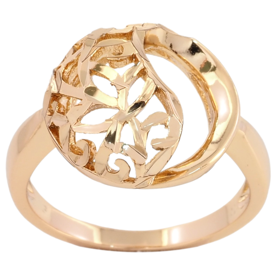 Каблучка Xuping Позолота 18K Різьблений візерунок фото №1