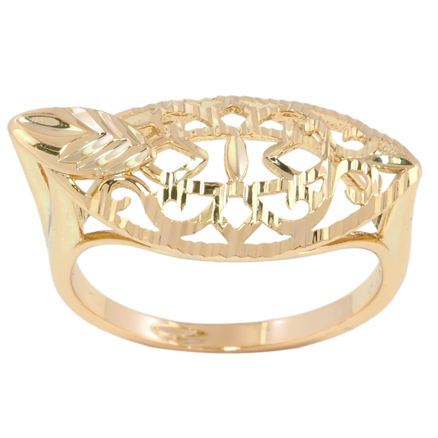 Каблучка Xuping Позолота 18K Декоративний різьблений орнамент фото №1 Каблучка Xuping Позолота 18K Декоративний різьблений орнамент фото №1