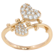 Кольцо Xuping Позолота 18K Сердечки с цирконием фото №1 Кольцо Xuping Позолота 18K Сердечки с цирконием фото №1