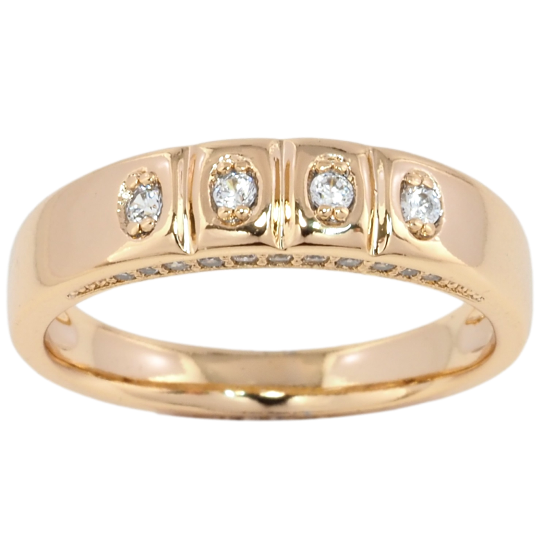 Каблучка Xuping Позолота 18K Візерунок цирконієм фото №1 Каблучка Xuping Позолота 18K Візерунок цирконієм фото №1