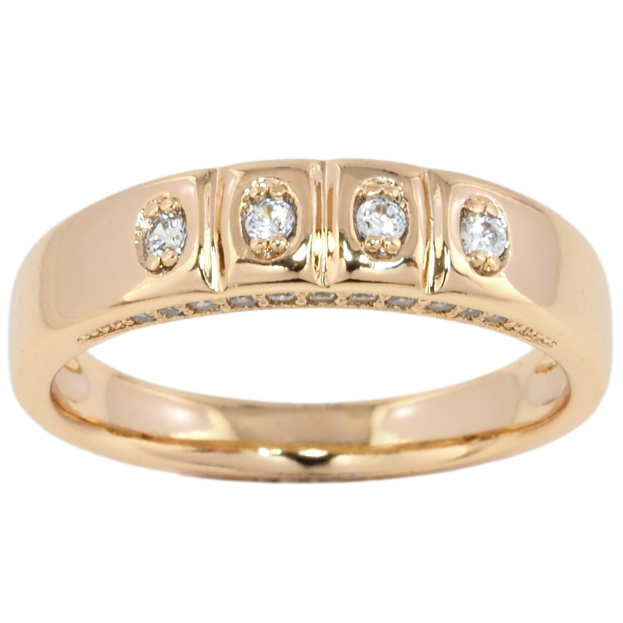 Кольцо Xuping Позолота 18K Узор цирконием фото №1 Кольцо Xuping Позолота 18K Узор цирконием фото №1