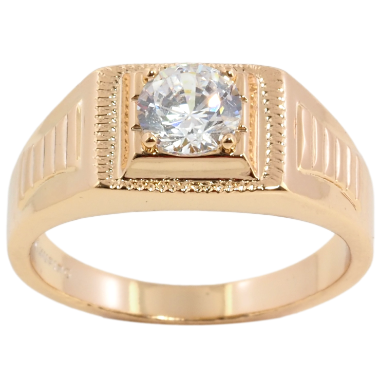 Перстень Xuping Позолота 18K Вставка фіаніт фото №12