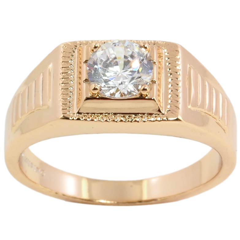 Перстень Xuping Позолота 18K Вставка фіаніт фото №1