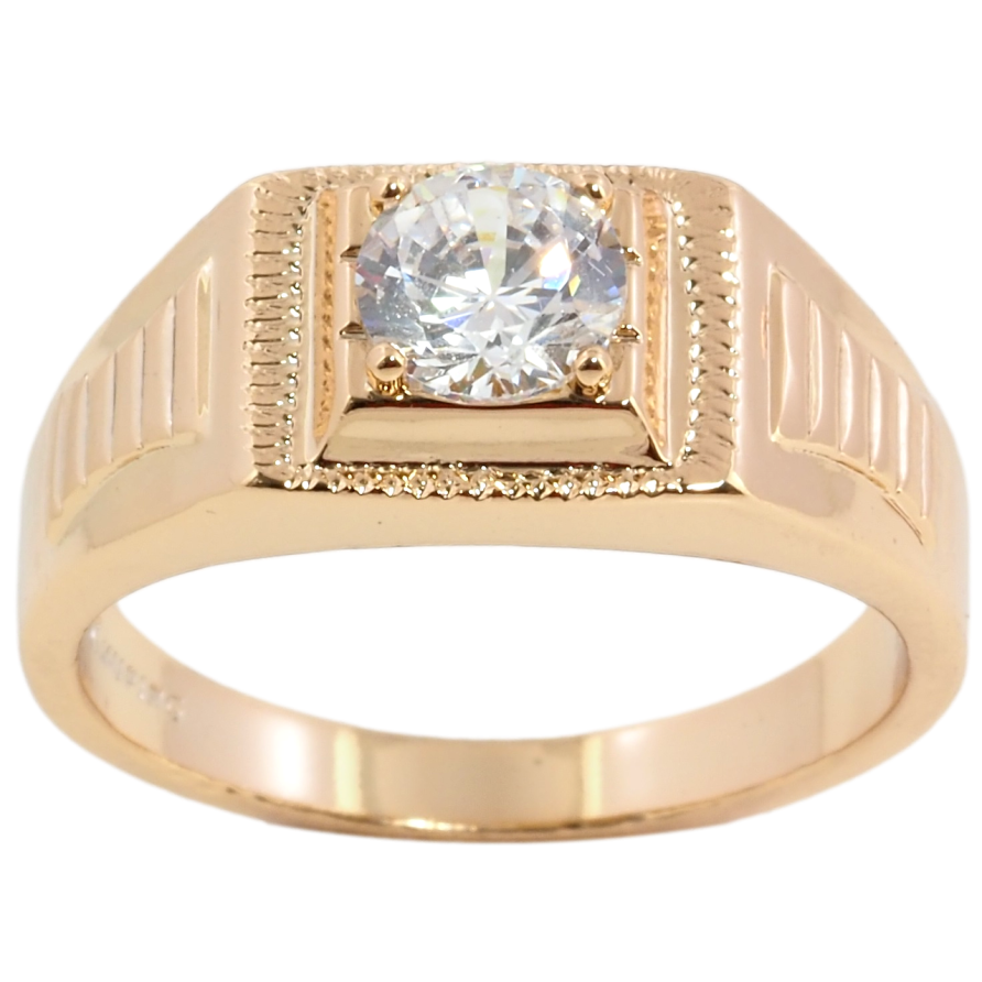 Перстень Xuping Позолота 18K Вставка фіаніт фото №1