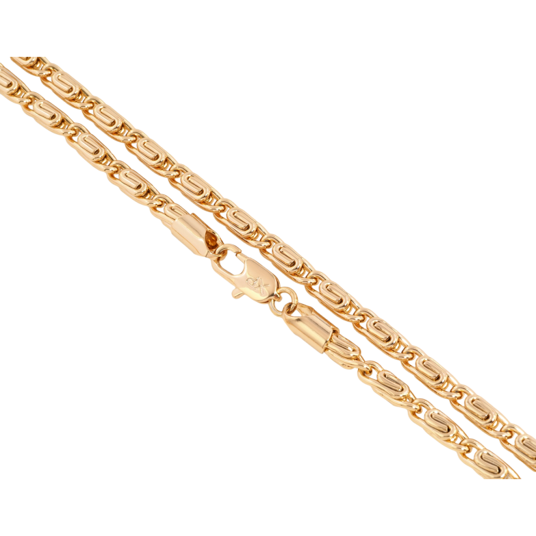 Цепочка Xuping Позолота 18K Плетение Улитка длина 45см х 4мм фото №1