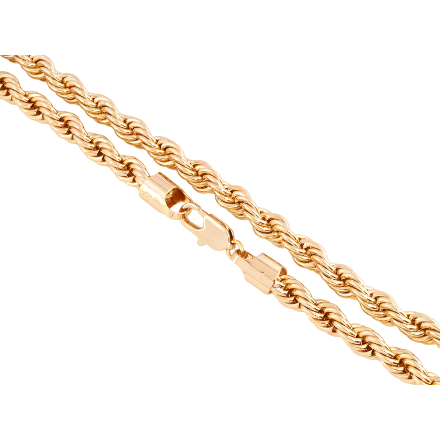 Цепочка Xuping Позолота 18K Плетение Веревка длина 50см х 8мм фото №1