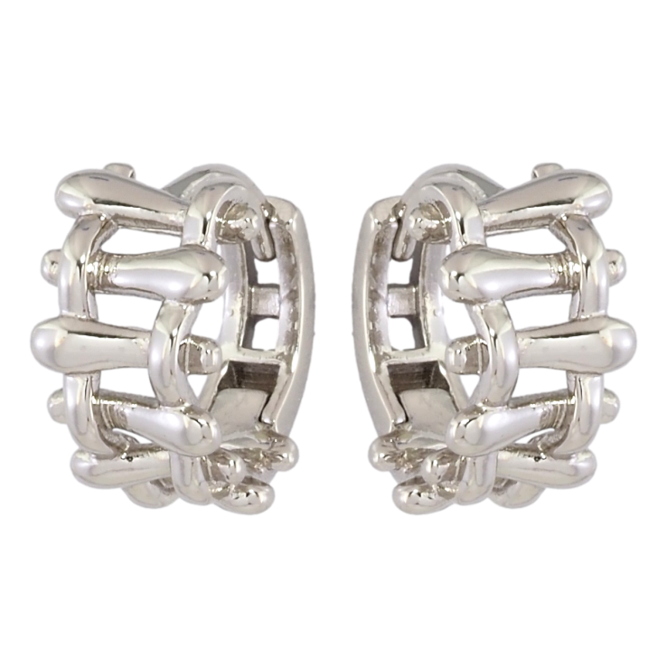 Серьги Xuping Родий колечки Декоративный узор фото №9 Серьги Xuping Родий колечки Декоративный узор фото №9