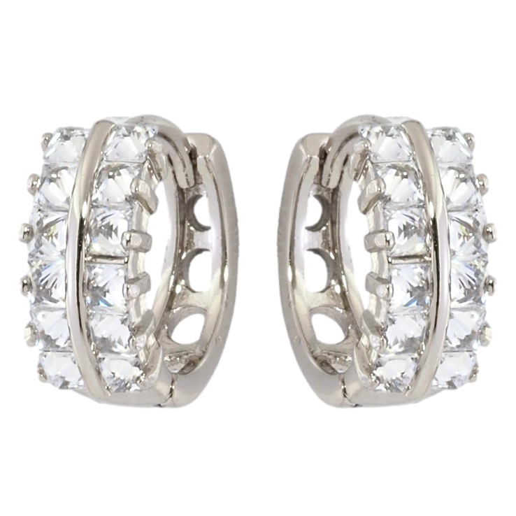 Серьги Xuping Родий колечки Инкрустация цирконием фото №18