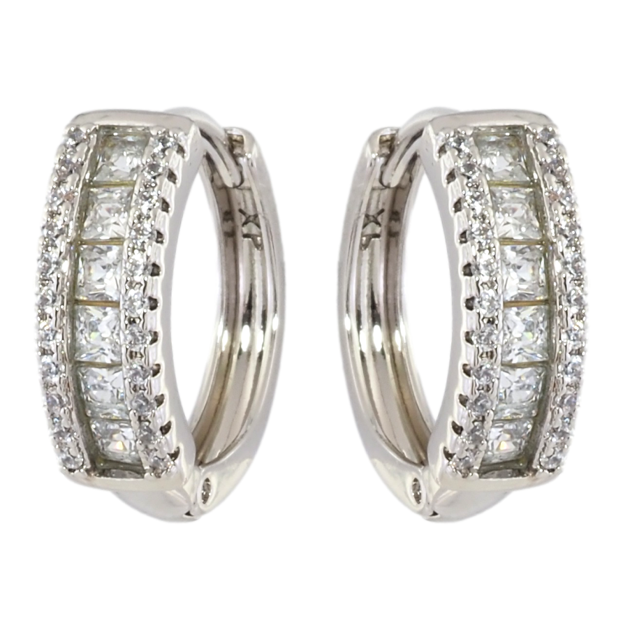 Сережки Xuping Родій колечка Інкрустація цирконієм фото №1