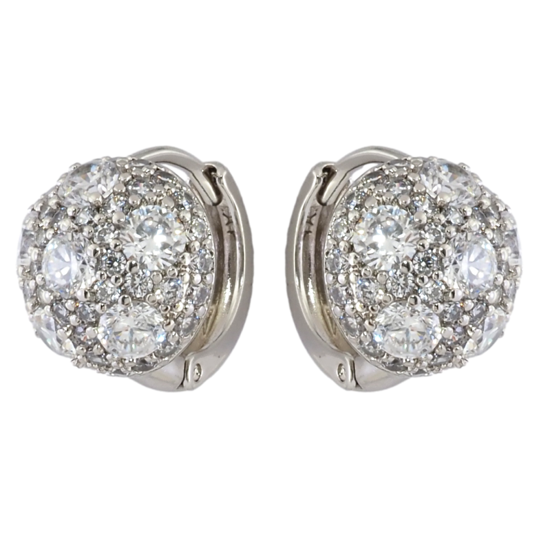 Сережки Xuping Родій колечка Інкрустація цирконієм фото №1