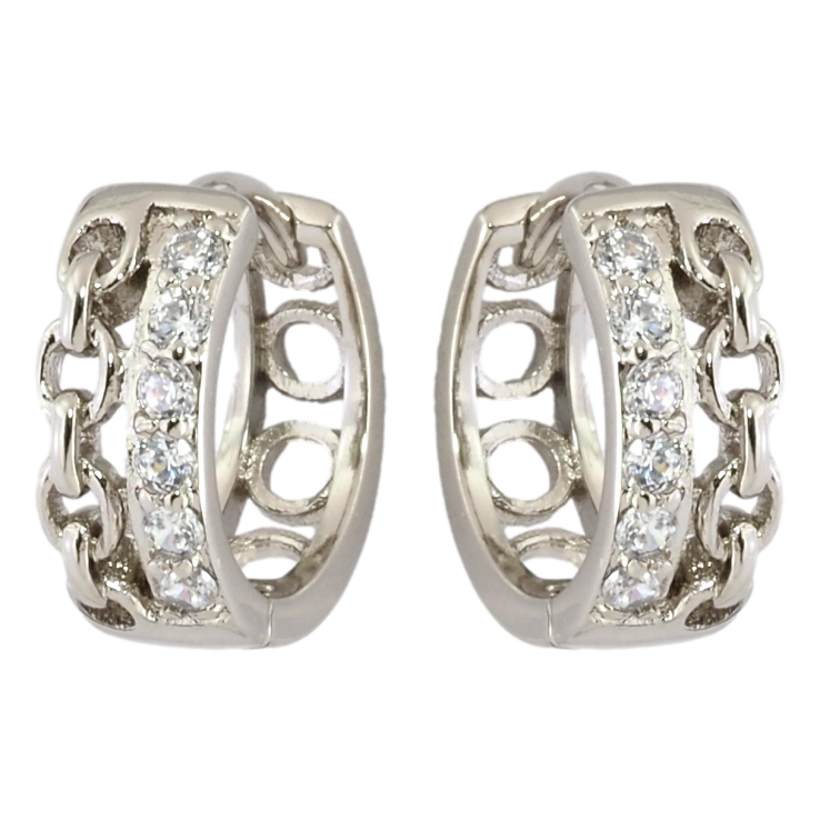 Сережки Xuping Родій колечка Візерунок ланцюжок з доріжкою цирконію фото №25 Сережки Xuping Родій колечка Візерунок ланцюжок з доріжкою цирконію фото №25