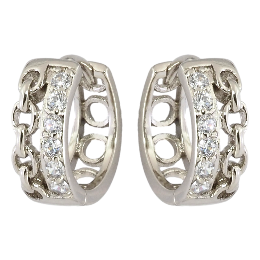 Сережки Xuping Родій колечка Візерунок ланцюжок з доріжкою цирконію фото №1