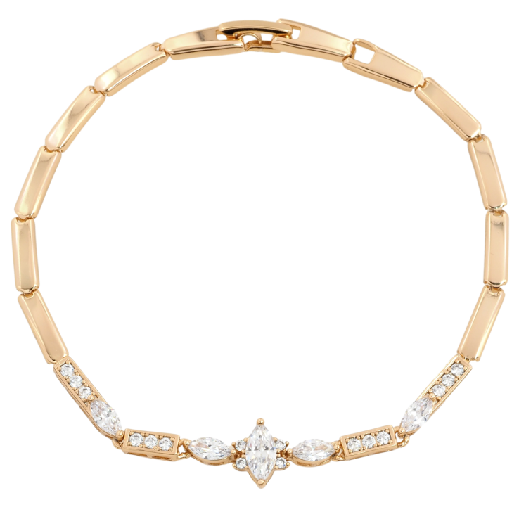 Браслет Xuping Позолота 18K Візерунок з цирконієм довжина 20см х 3мм фото №19